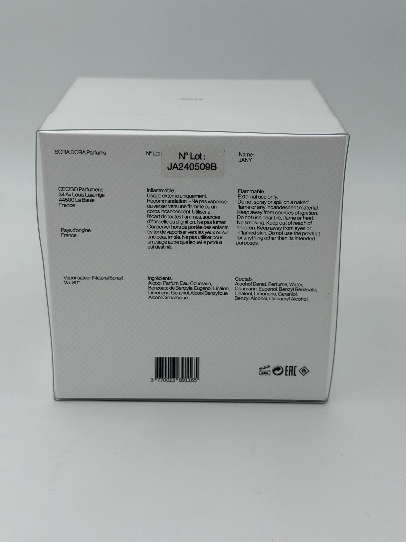 Sora Dora – Jany Extrait de Parfum 50 ml – New & BNIB – Niche perfume 2025