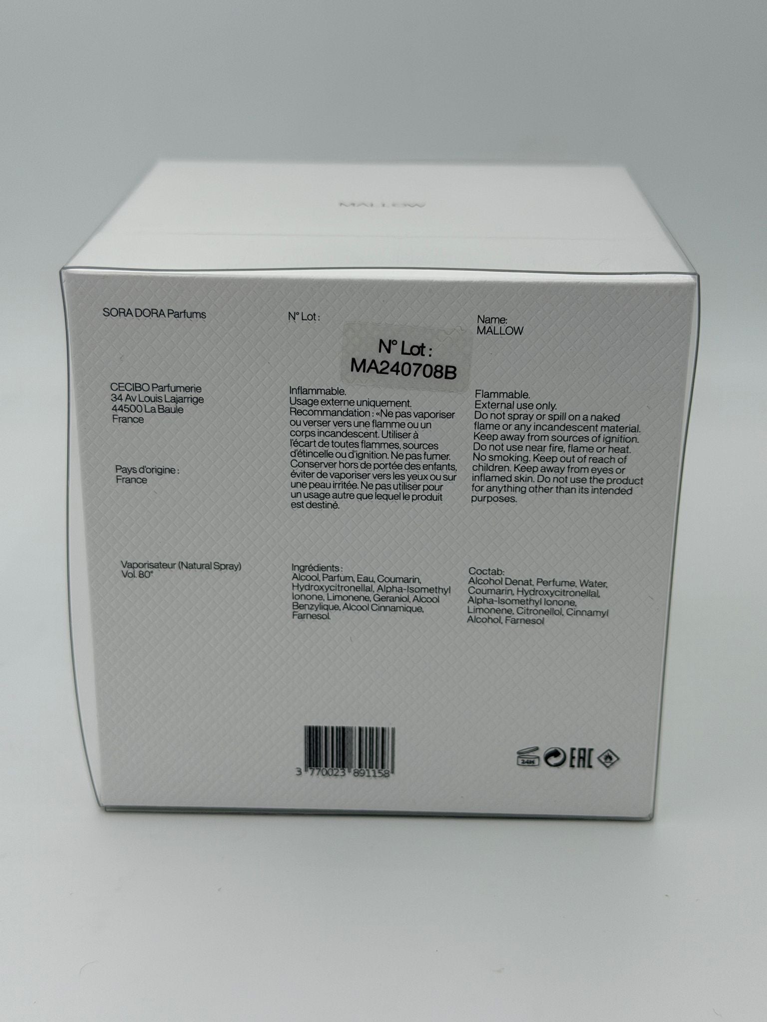 Sora Dora – Mallow Extrait de Parfum 50 ml – New & BNIB – Niche perfume 2025